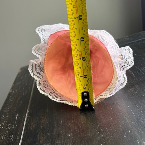 Pink and White Angel Christmas Tree Topper-9 inches Porcelain Head Small 9.5 in - Picture 9 of 9